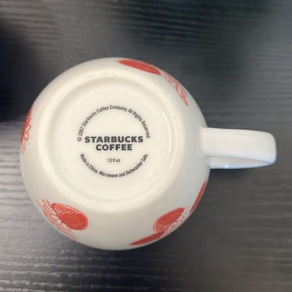 Rare - Pair of Starbucks Strawberry 13-Ounce Mugs - Picture 2 of 3
